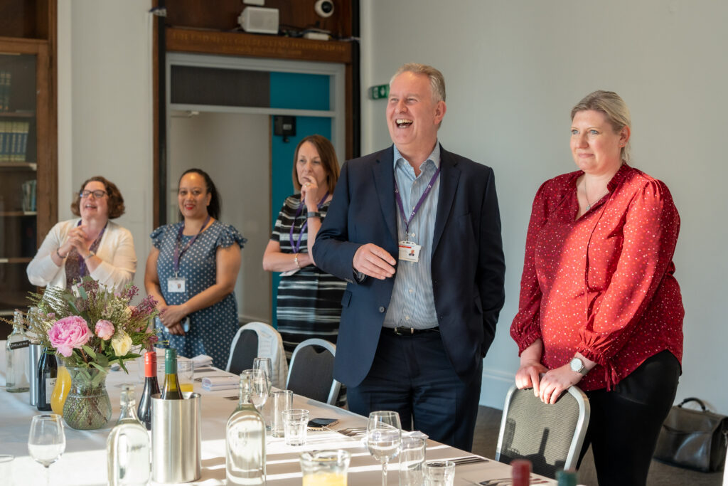 Guests enjoying their time in The Gulbenkian Room.